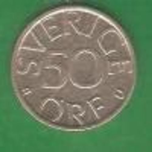 Suède = Pièce De 50 Ore, Année 1978, En Nickel