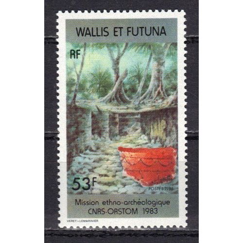 Wallis Et Futuna 1985 : Mission Ethno-Archéologique Cnrs-Orstom : Fouille Et Poterie - Timbre 53 F. Neuf **