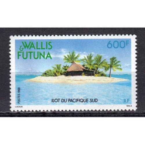 Wallis Et Futuna 1990 : Paysage Du Pacifique : Îlot Du Pacifique Sud - Timbre 600 F. Neuf ** Cote 16 
