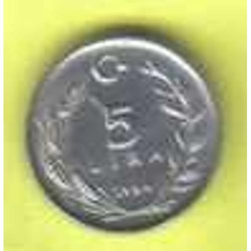 Turquie ( Turkiye Cumhuriyeti ) = Pièce De 5 Lira De 1984, En Alu.