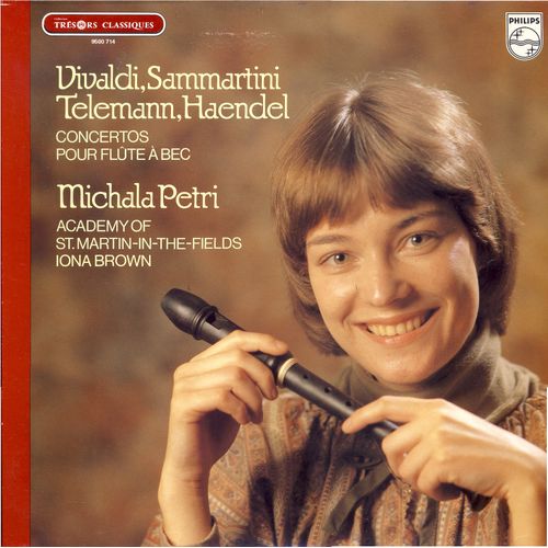 Concertos Pour Flûte À Bec De Vivaldi, Sammartini, Telemann, Haendel (Philips  9500 714)