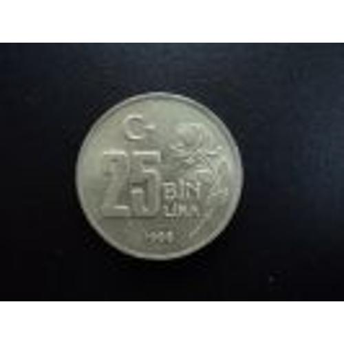 Turquie (Turkiye Cumhuriyeti) = Pièce De 25 Bin Lira De 1996 En Nickel.