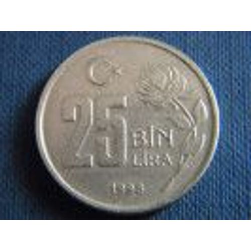 Turquie ( Turkiye Cumhuriyeti ) = Pièce De 25 Bin Lira De 1998, En Nickel.