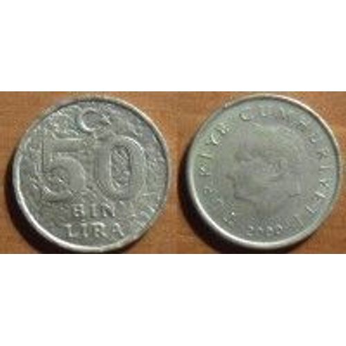 Turquie ( Turkiye Cumhuriyeti ) = Pièce De 50 Bin Lira De 2000, En Nickel.