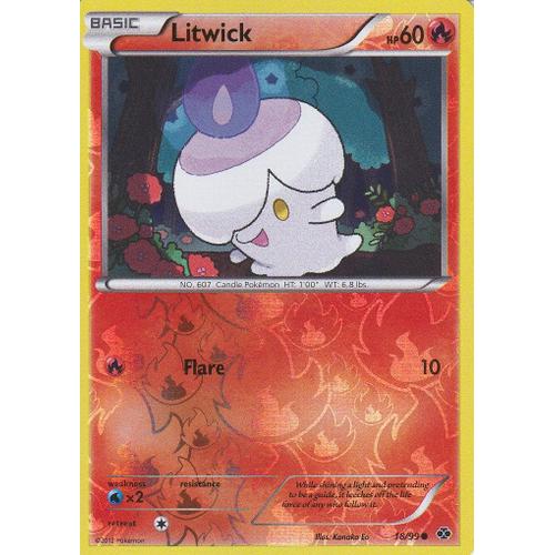 Carte Pokemon - Litwick ( Funecire ) - 18/99 - Reverse - Destinees Futures - Version Anglaise -