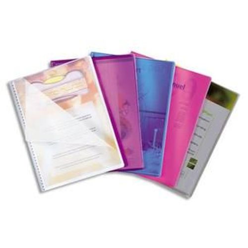 Elba Protège Document Lutin Vision 40 Pochettes, 80 Vues Assortis Translucide