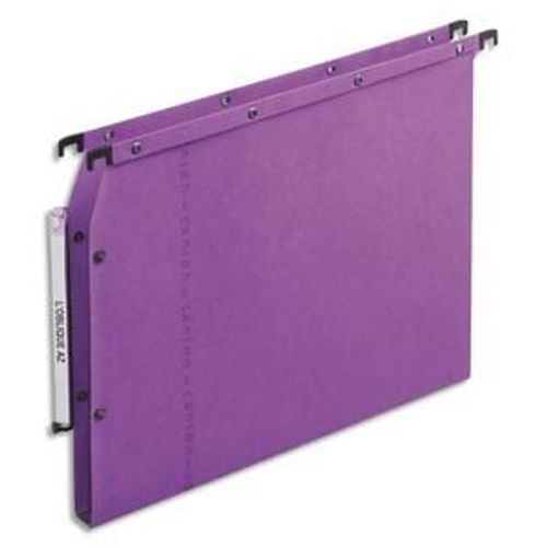 Oblique Az Boite De 25 Dossiers Suspendus Az Pour Armoire Azv Fond 15mm Lilas 501801