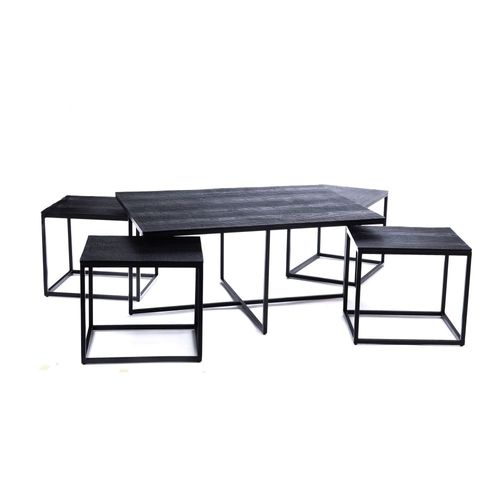 Set De 4 Tables Basses Noires