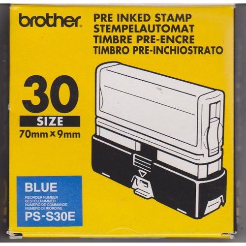Timbre Pré-Encré Brother 70x9mm Bleu Ps-S30e