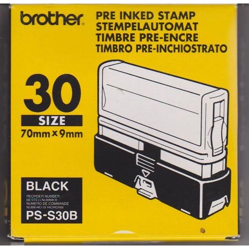 Timbre Pré-Encré Brother 70x9mm Noir Ps-S30b