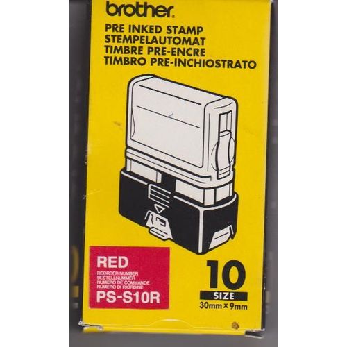 Timbre Pré-Encré Brother 30x9mm Rouge Ps-S10r