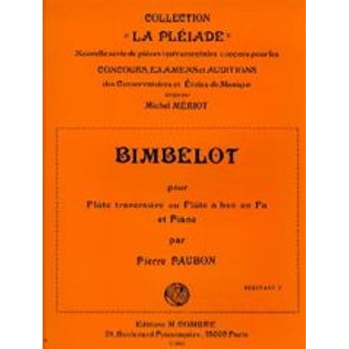 Bimbelot Pour Flûte Traversière Ou Flûte À Bec En Fa Et Piano