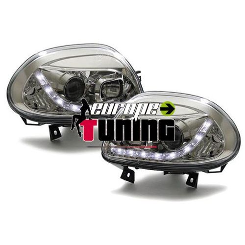 Phares Devil Eyes Chrom  Renault Clio 2