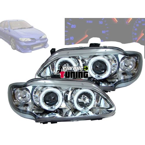 Phares Angel Eyes Tuning Renault Megane