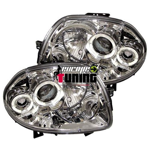 Phares Angel Eyes Chrom Renault Clio 2