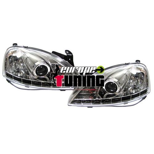 Phares Devil Eyes Chrom Tuning Opel Corsa C