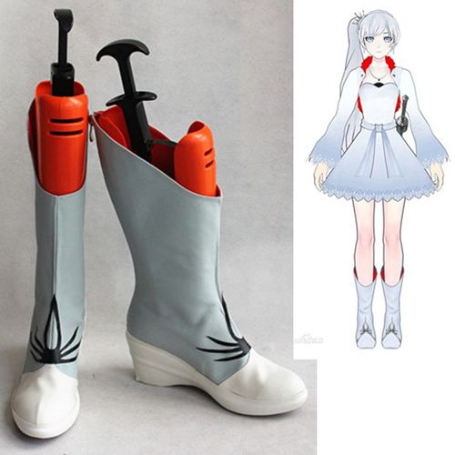 Bottines Bottes Chaussures Talon Blanche-Neige Weiss Schnee Rwby Animation Web Série Grimm Conte De Fée Costume Convention Animation Black Sugar Boutique Mode Déguisements Cosplay Anime Manga Paris