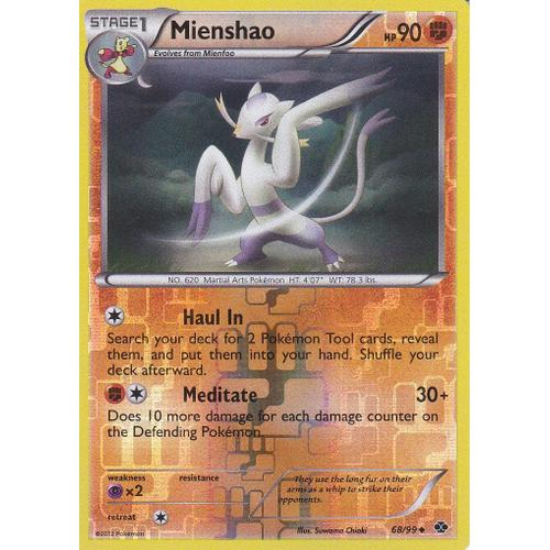 Carte Pokemon - Mienshao ( Shaofouine ) - 68/99 - Reverse - Destinees Futures - Version Anglaise -