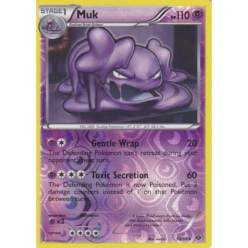Carte Pokemon - Muk ( Grotadmorv ) - 53/99 - Holo Reverse - Destinees Futures - Version Anglaise -