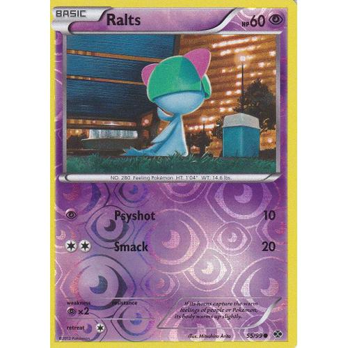 Carte Pokemon - Ralts ( Tarsal ) - 55/99 - Reverse - Destinees Futures - Version Anglaise -