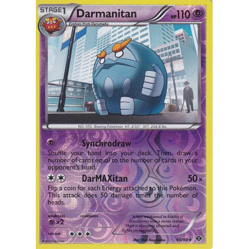 Carte Pokemon - Darmanitan ( Darumacho ) - 60/99 - Holo Reverse - Destinees Futures - Version Anglaise -