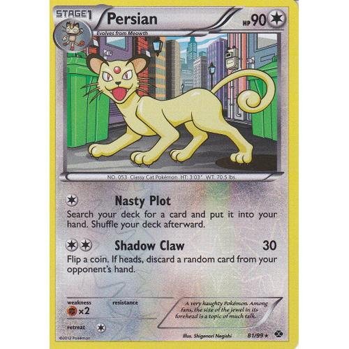 Carte Pokemon - Persian - 81/99 - Holo Reverse - Destinees Futures - Version Anglaise -