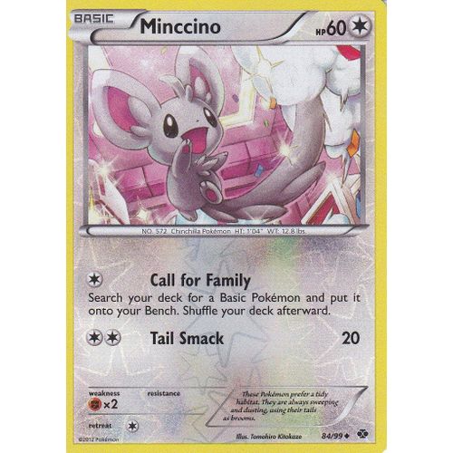 Carte Pokemon - Minccino ( Chinchidou ) - 84/99 - Reverse - Destinees Futures - Version Anglaise -