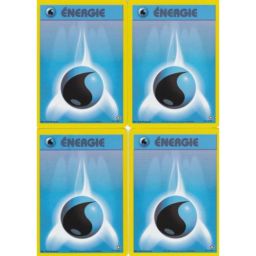 4 Cartes Pokemon - Energie - 111/111 - Eau - Neo Genesis  - Bloc Wizards -