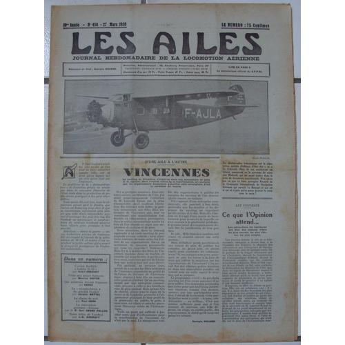 Les Ailes N° 458 ( 27 Mars 1930 ) : L'avion Rudlicki " Lublin R.-Xi " / Visite Aux Usines Salmson / ... / La " Récapitulation " Du Général Douhet / La Chasse De Nuit / La Convention Germano-Chinoise