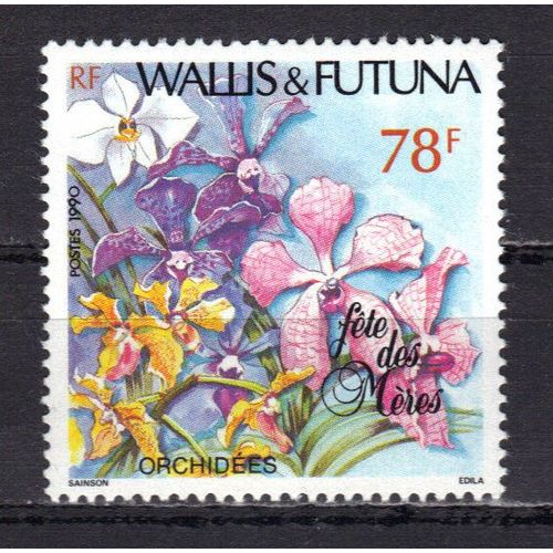 Wallis Et Futuna 1990 : Fête Des Mères : Orchidées - Timbre 78 F. Neuf **