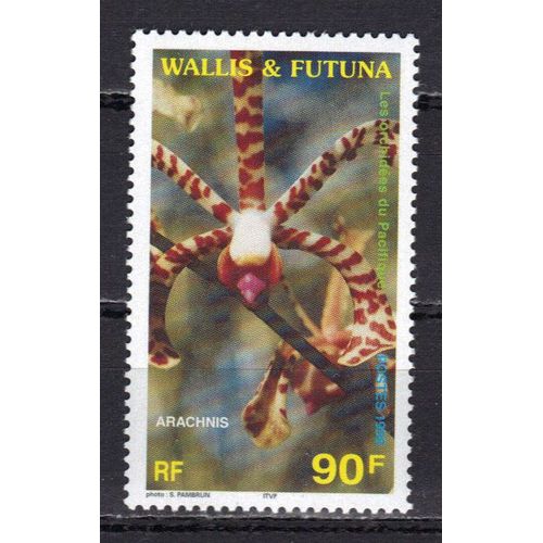Wallis Et Futuna 1998 : Flore : Fleur : L'orchidée Du Pacifique : Arachnis - Timbre 90 F. Neuf **