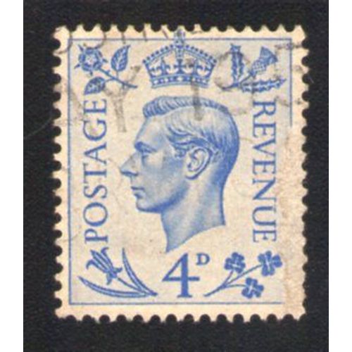 Royaume Uni 1950 Oblitération Ronde Used Stamp Roi King George Vi Bleu