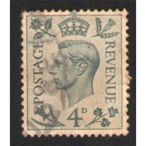Royaume Uni 1950 Oblitération Ronde Used Stamp Roi King George Vi Bleu