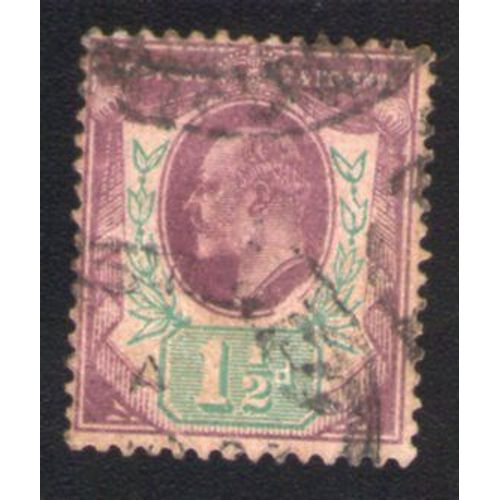 Royaume Uni 1902 Oblitéré Used Stamp King Roi Edward Vii Postage Revenue 1 1/2d