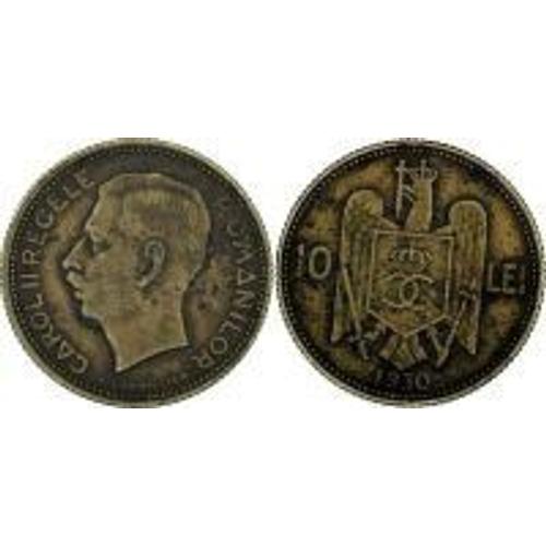 Roumanie = Pièce De 10 Lei, Année 1930, En Bronze Alu