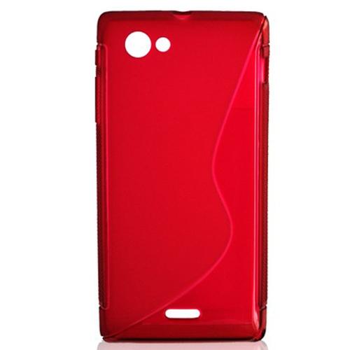 Coque Tpu Rouge Type S Pour Sony  Xperia J