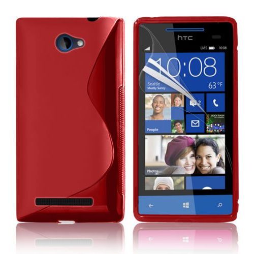 Coque Tpu Rouge Type S Pour Htc 8s