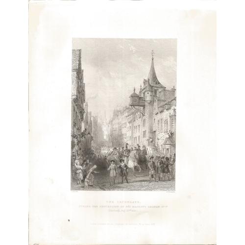 Xixème/Gravure Anglaise Sur Acier/ The Canongate, During The Procession Of His Majesty George Iv (Edinburgh Aug.22.1822)