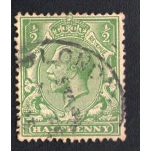Royaume Uni 1913 Oblitéré Rond Used Stamp King Roi George V Half Penny Gb 139
