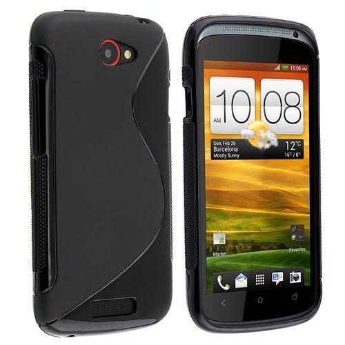 Housse Etui Coque Façade Tpu Gel Silicone Pour Protection Htc One S,Noir