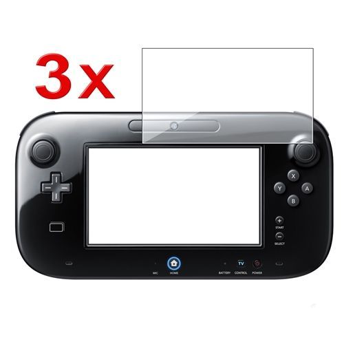 Insten® Lot De 3 Films De Protection Protecteur D'écran Transparent Pour Manette De Jeu Gamepad Tablette Mablette Nintendo Wii U (Wiiu)