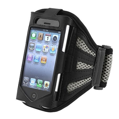 Insten® Brassard De Sport Housse Étui Coque Armband Sportband Tour De Bras Pour Iphone 4 / 4s / 3g / 3gs & Ipod Touch 1 / 2 / 3 / 4, Argenté Silver/Noir