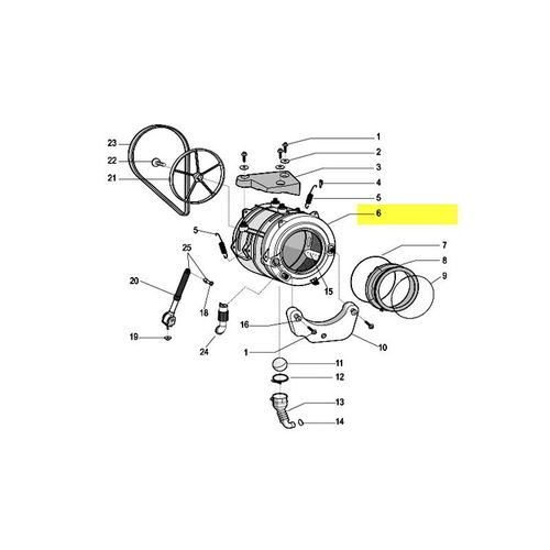 CUVE TAMBOUR COMPLET 62LT ALL PLAST 1400 POUR LAVE LINGE ARISTON - C00285584