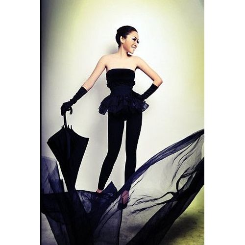 Corset Serre-Taille Tutu Jupe Tulle Oeillet Métal Lacet Réglable Froufrou Gothique Punk Lolita Emo Mode Japonaise Tenue Costume Déguisement Fashion Soirée Convention Sortie Black Sugar
