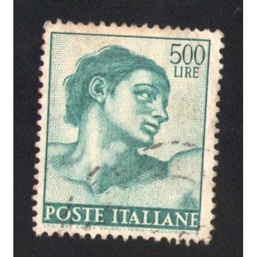 Italie 1961 Oblitération Ronde Used Stamp Fresque Tête De Adam 500 Lires