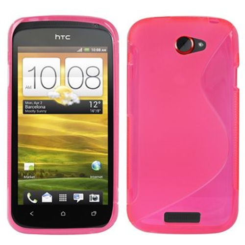 Htc One S / Z520e : Coque Housse De Protection En Silicone Gel (Tpu) « S Line Magenta »