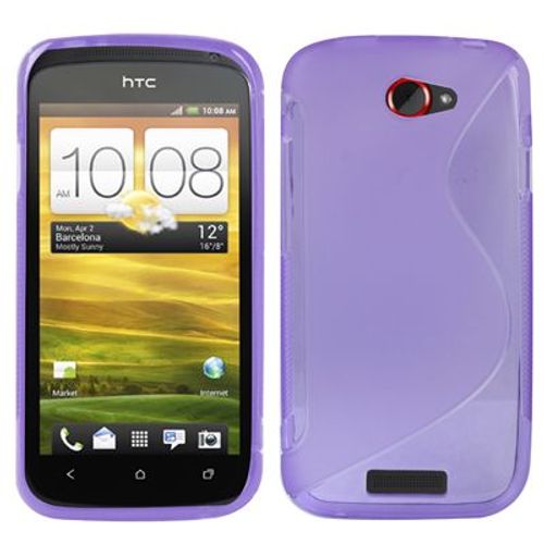 Htc One S / Z520e : Coque Housse De Protection En Silicone Gel (Tpu) « S Line Violet »