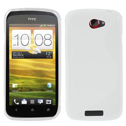 Htc One S / Z520e : Coque Housse De Protection En Silicone Gel (Tpu) « S Line Blanc »