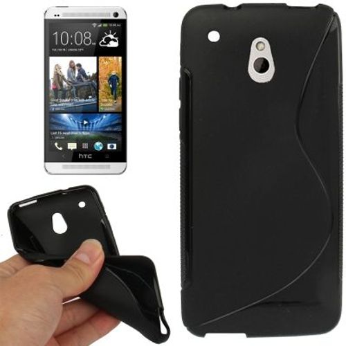 Htc One Mini / M4 : Coque Housse De Protection En Silicone Gel (Tpu) Noir « S Line »