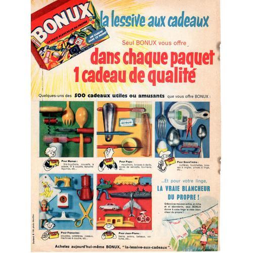 PUBLICITE ADVERTISING 046 1966 la lessive Bonux nouveaux cadeaux